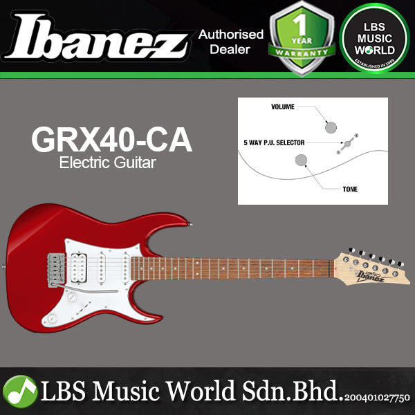 Ibanez Gio GRX40-CA Poplar Body with Tremolo Electric Guitar Candy Apple (GRX40 CA)
