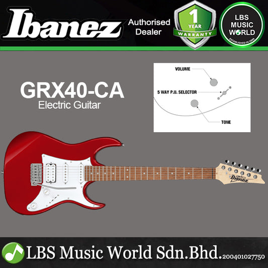 Ibanez Gio GRX40-CA Poplar Body with Tremolo Electric Guitar Candy Apple (GRX40 CA)