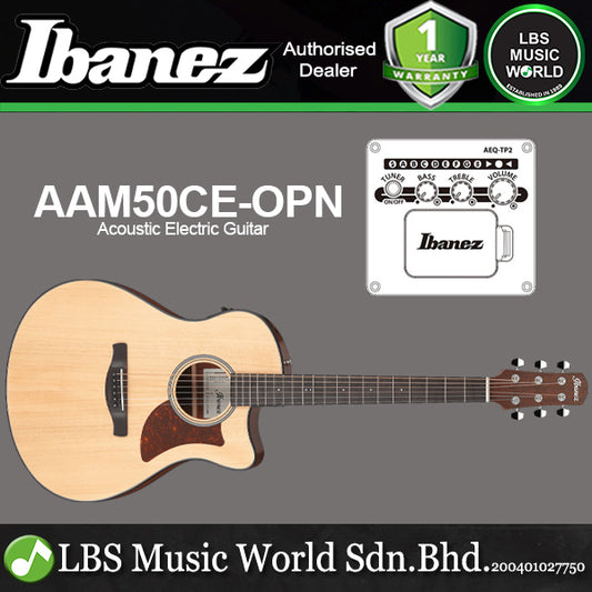 Ibanez AAM50CE Advanced Auditorium Cutway Body Solid Sitka Spruce Top Acoustic Electric Guitar