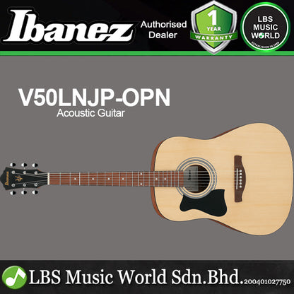 Ibanez V50LNJP-OPN Jampack Dreadnought Body Spruce Top Acoustic Guitar Left Handed (V50LNJP)