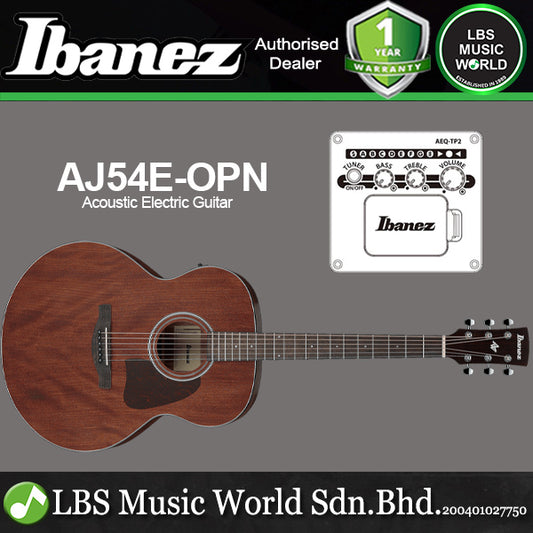 Ibanez AJ54E-OPN Jumbo Body Solid Okoume Top Acoustic Electric Guitar Open Pore Natural (AJ54E)