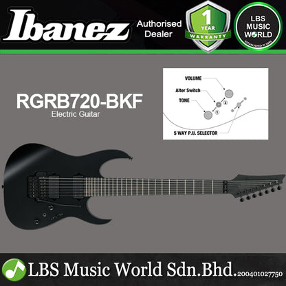 Ibanez RGRB720-BKF 7 String Nyatoh Body Electric Guitar - Black Flat (RGRB720)