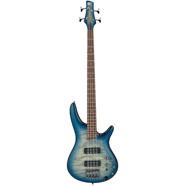 Ibanez SR400EQM-SCB 4 String Quilted Maple Top Electric Bass Guitar - Stained Cosmic Blue Starburst (SR400EQM)