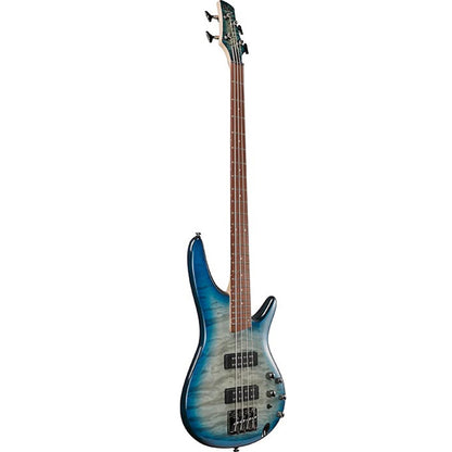 Ibanez SR400EQM-SCB 4 String Quilted Maple Top Electric Bass Guitar - Stained Cosmic Blue Starburst (SR400EQM)