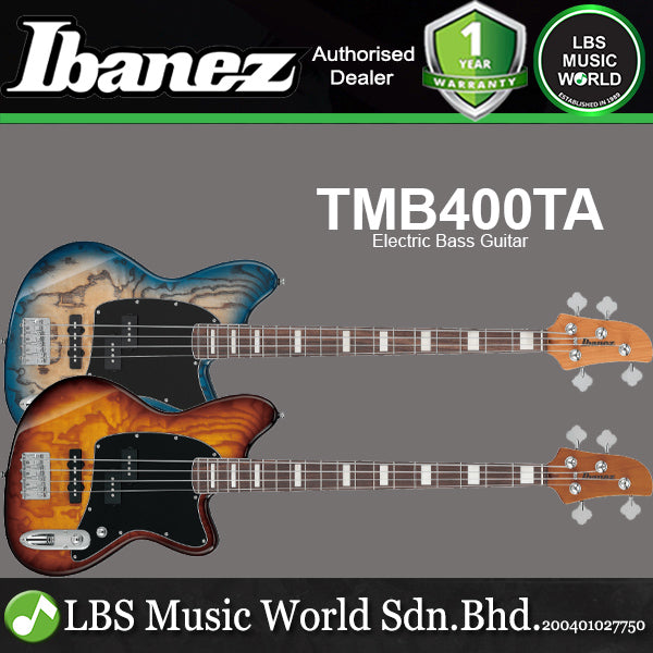 Ibanez TMB400TA 4 String Poplar Body Tamo Ash Top Electric Bass Guitar