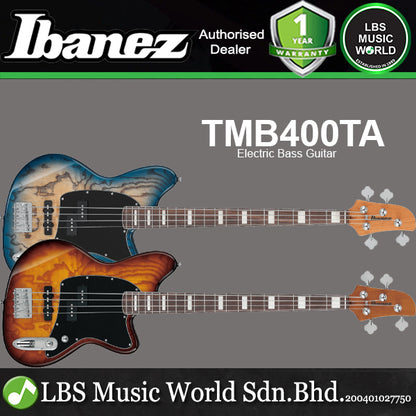 Ibanez TMB400TA 4 String Poplar Body Tamo Ash Top Electric Bass Guitar