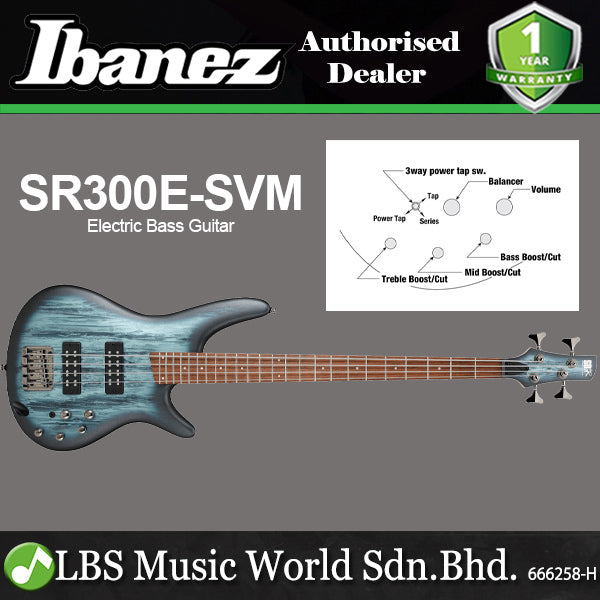 Ibanez SR300E 4 String Electric Bass Guitar HH Pickup with Jatoba Fretboard (SR300 E)