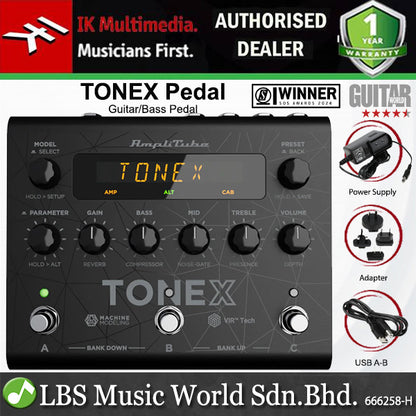IK Multimedia TONEX Pedal for Guitar Bass Modeler Amplifier and Cabinet