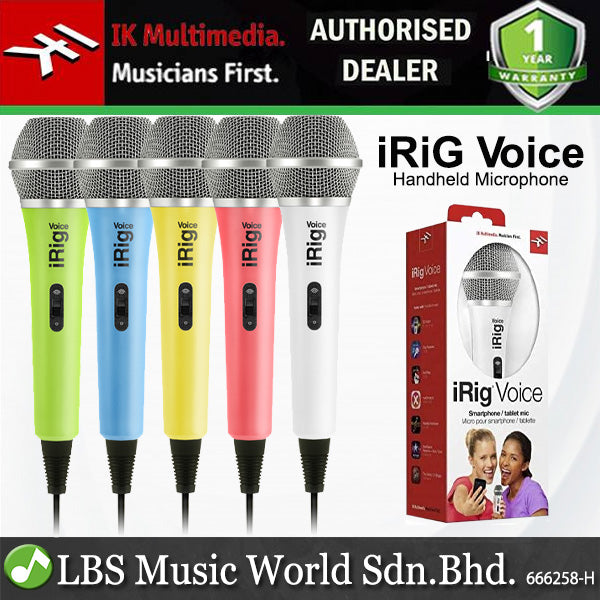 IK Multimedia iRiG Voice Condenser Unidirectional Handheld Microphone with Mic Switch