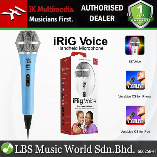 IK Multimedia iRiG Voice Condenser Unidirectional Handheld Microphone with Mic Switch