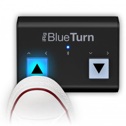 IK Multimedia iRig BlueTurn Portable Bluetooth Page Turner Sheet, Book and keynote for iOS and Android