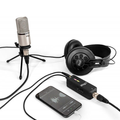 IK Multimedia iRiG Pre 2 Mobile Microphone Interface Mic Preamp Adapter