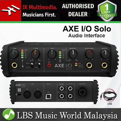 IK Multimedia AXE I/O SOLO 2X3 USB Guitar Audio Interface with Pickup Selector and Mic Preamp