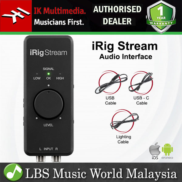 IK Multimedia iRig Stream USB Livestream Audio Interface for iOS, Android, Mac, and PC