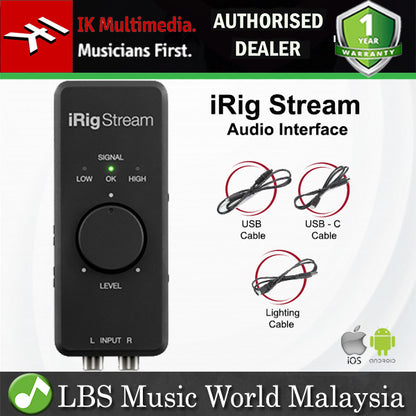 IK Multimedia iRig Stream USB Livestream Audio Interface for iOS, Android, Mac, and PC