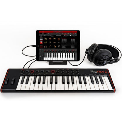 IK Multimedia iRig Keys 2 37 Key Midi Controller Keyboard with Velocity Sensitive for iOS, Android, Mac and PC