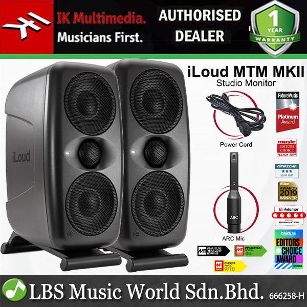 IK Multimedia iLoud MTM MKII 100 Watt 2 Way Powered Studio Monitor Built in ARC Self Calibration