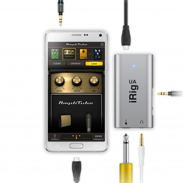 IK Multimedia iRig UA USB Guitar Interface with Effect and AmpliTube Software for Android