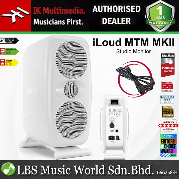 IK Multimedia iLoud MTM MKII 100 Watt 2 Way Powered Studio Monitor Built in ARC Self Calibration