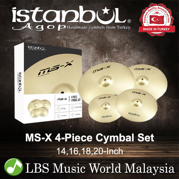 Istanbul Agop 14",16",18",20" MS-X 4 Piece Cymbal Set - Pack (IMSXS4)