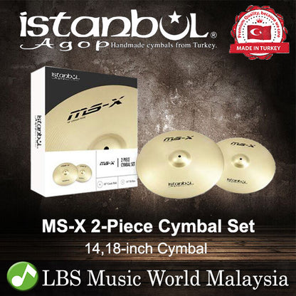 Istanbul Agop 14" and 18" MS-X 2 Piece Cymbal Set Pack (IMSXMS2)