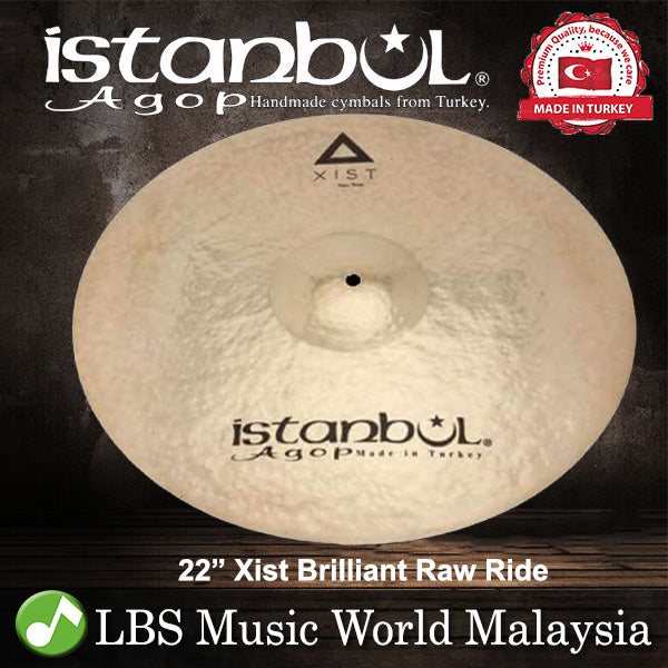 Istanbul Agop 22" Xist Brilliant Raw Ride Cymbal - Made in Turkey (XRWRB22 XRWRB 22)