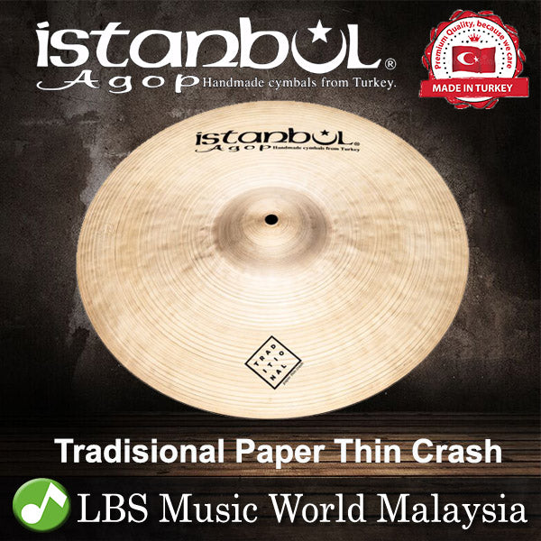 Istanbul Agop 16" Tradisional Paper Thin Crash Cymbal (PTC16 PTC 16)