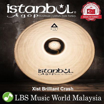 Istanbul Agop Xist Brilliant Crash Cymbal 14",15",16",17",18",19",20",22" - Made in Turkey (XCB14, XCB15, XCB16, XCB17, XCB18, XCB19, XCB20, XCB22)