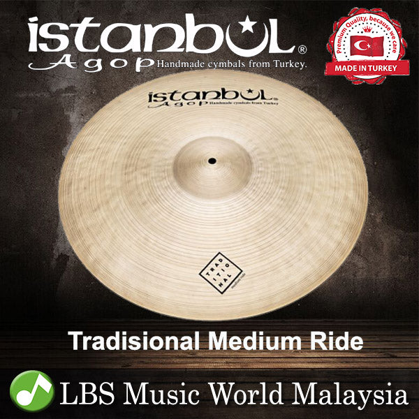 Istanbul Agop 20",21",22"24" Tradisional Medium Ride Cymbal (MR20 MR21 MR22 MR24)