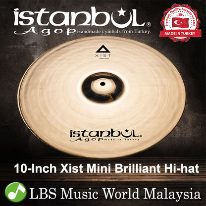Istanbul Agop 10" Xist Mini Brilliant Hi-Hat Cymbal - Made in Turkey (XMNHB10 XMNHB 10)