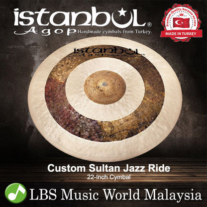 Istanbul Agop 20" 21" 22" Custom Sultan Jazz Ride (SJR20 SJR21 SJR22)