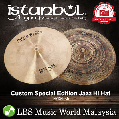 Istanbul Agop 14" 15" Custom Special Edition Jazz Hi Hat Cymbal (SEH14 SEH15)