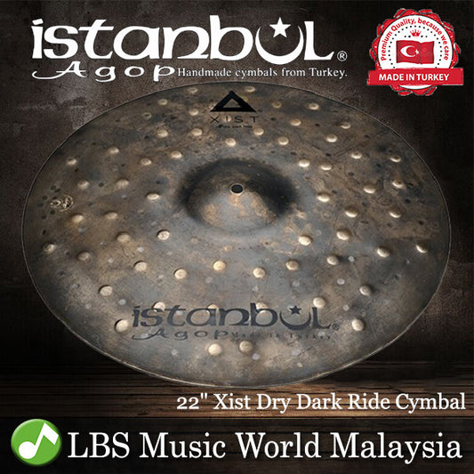 Istanbul Agop Cymbals 22" Xist Dry Dark Ride Cymbal - Made in Turkey (XDDR22 XDDR 22)