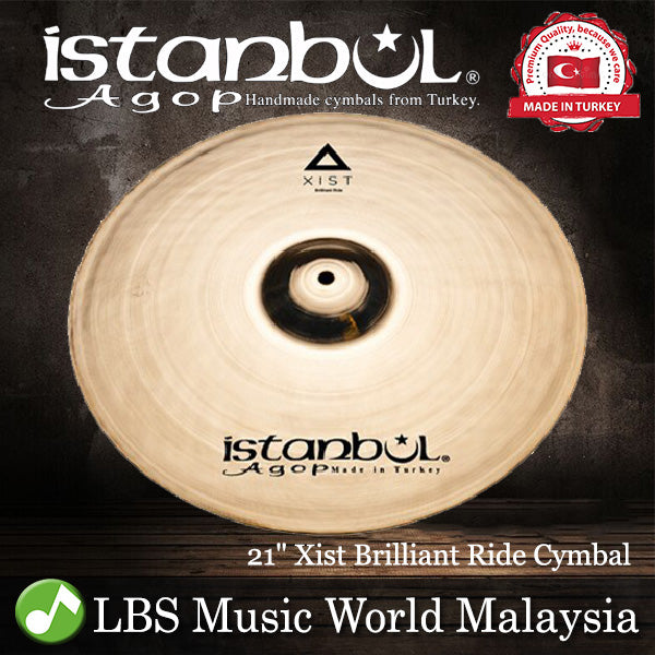 Istanbul Agop Cymbals 21" Xist Brilliant Ride Cymbal -Made in Turkey (XRB21 XRB 21)