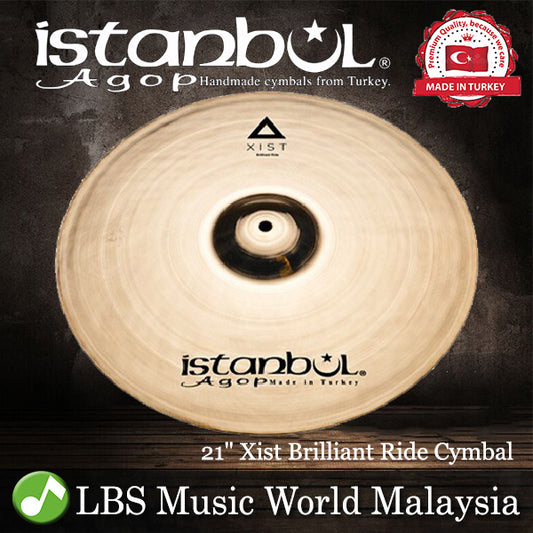 Istanbul Agop Cymbals 21" Xist Brilliant Ride Cymbal -Made in Turkey (XRB21 XRB 21)