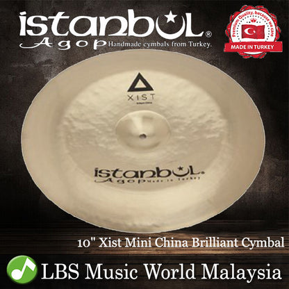 Istanbul Agop Cymbals 10" Xist Mini China Brilliant Cymbal - Made in Turkey (XMNCHB10 XMNCHB 10)