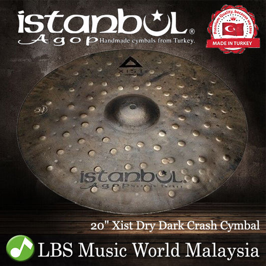 Istanbul Agop Cymbals 20" Xist Dry Dark Crash Cymbal - Made in Turkey (XDDC20 XDDC 20)