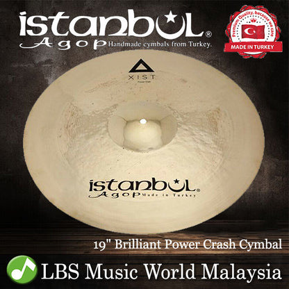 Istanbul Agop Cymbals 19" Brilliant Power Crash Cymbal - Made in Turkey (XPWBC19 XPWBC 19)