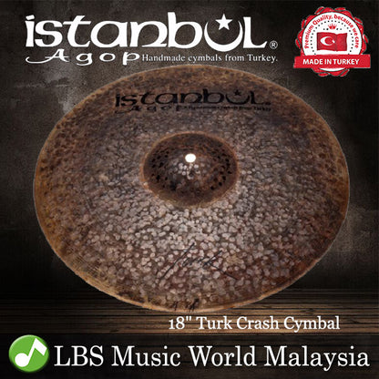 Istanbul Agop Cymbals 18" Turk Crash Cymbal - Made in Turkey (TC18 TC 18)