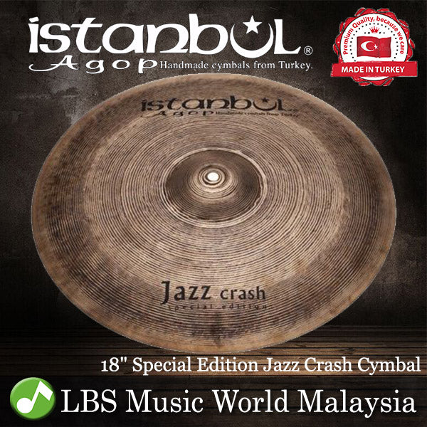 Istanbul Agop Cymbals 18" Special Edition Jazz Crash Cymbal - Made in Turkey (SEC18 SEC 18)
