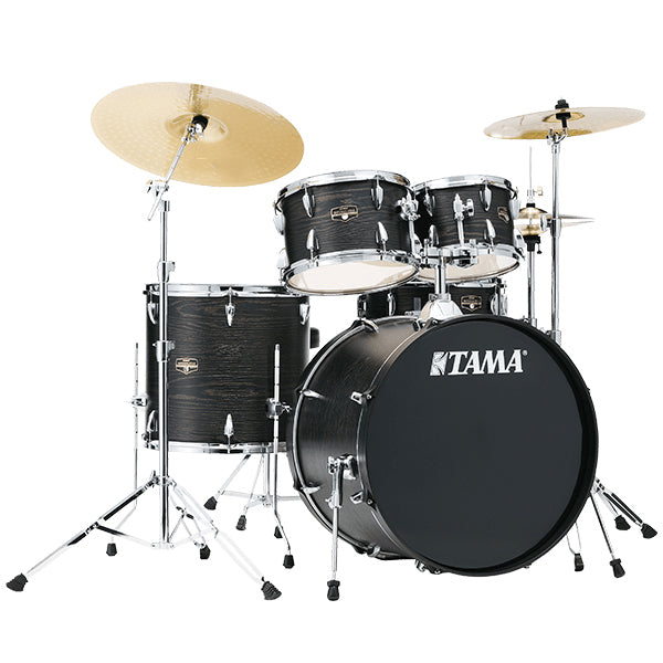 Tama Imperialstar IE52KH6W 5 Piece Drum Set with Istanbul Agop MS-X Cymbal Set - 22 Inch Bass Drum (Imperial Star)