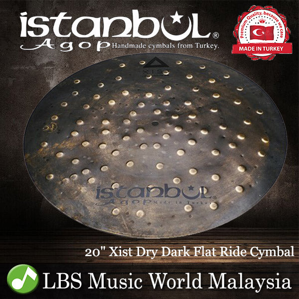 Istanbul Agop Cymbals 20" Xist Dry Dark Flat Ride Cymbal - Made in Turkey (XDDF20 XDDF 20)