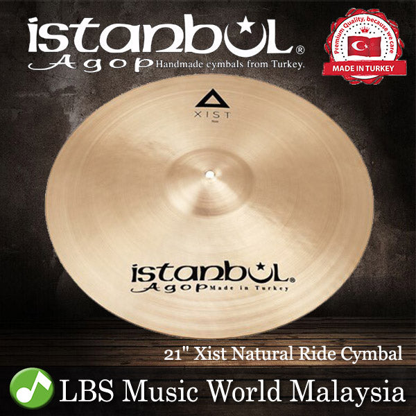 Istanbul Agop Cymbals 21" Xist Natural Ride Cymbal - Made in Turkey (XR21 XR 21)