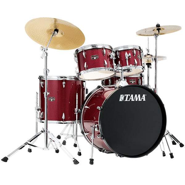 Tama Imperialstar IE52KH6W 5 Piece Drum Set with Istanbul Agop MS-X Cymbal Set - 22 Inch Bass Drum (Imperial Star)