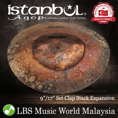 Istanbul Agop Cymbals 9"/17" Set Clap Stack Expansion Cymbal - Made in Turkey (CSFXE)