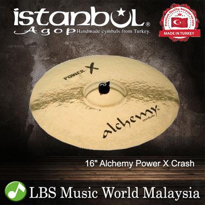Istanbul Agop Cymbals 16" Alchemy Power X Crash Cymbal - Made in Turkey (APXC16)