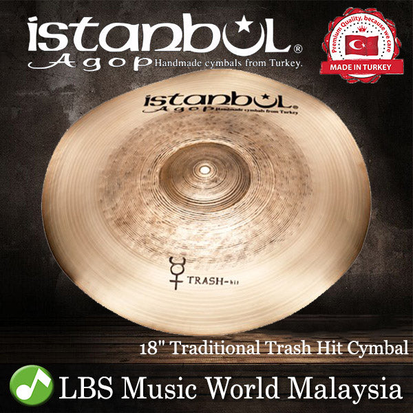 Istanbul Agop Cymbals 18" Traditional Trash Hit Cymbal - Made in Turkey (THIT18 THIT 18)