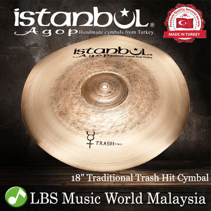 Istanbul Agop Cymbals 18" Traditional Trash Hit Cymbal - Made in Turkey (THIT18 THIT 18)