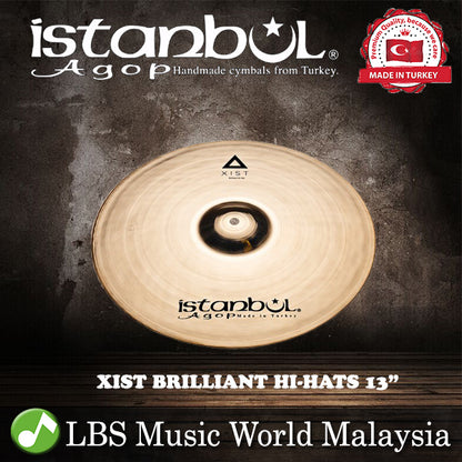 Istanbul Agop Cymbals 13" Xist Brilliant Hi-Hats Hihat Hi Hat Cymbal (XHB13)