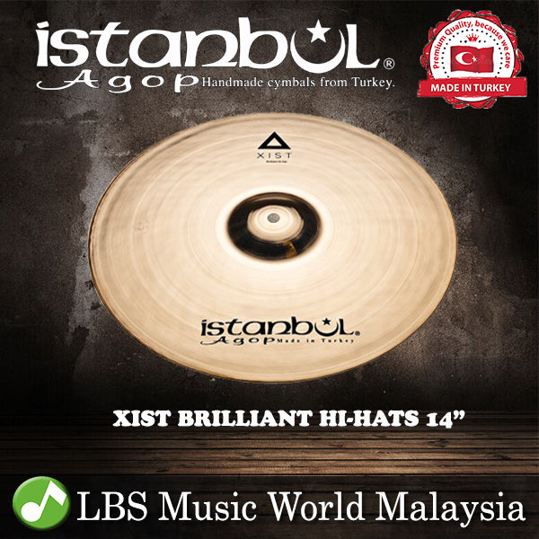 Istanbul Agop Cymbals 14" Xist Brilliant Hi-Hats Hihat Hi Hat Cymbal (XHB14)